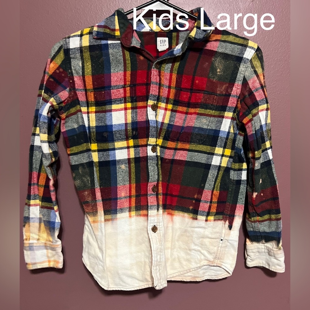 Distressed/bleached flannels